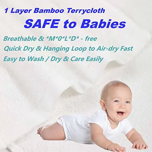 Детские мочалки 6 шт., 10x10 дюймов Небесно мягкие белые мочалки для лица и тела, Нежные и безопасные полотенца для лица для чувствительной кожи, Подарки для душа для новорожденных, детей младшего возраста и детей - 9