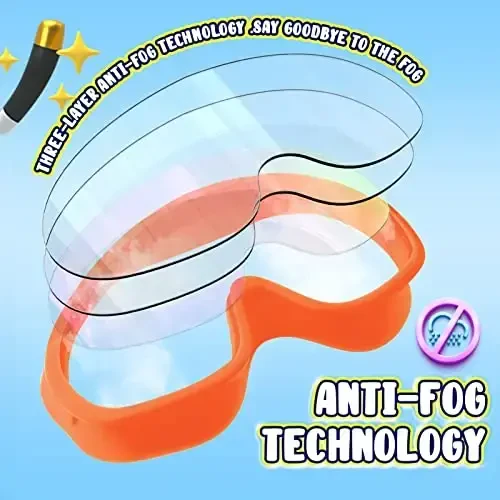 Детские плавательные очки Dizywiee Kids Swim Goggles, 2 пары, без оправы, для детей от 5 до 14 лет, широкий обзор. - 5