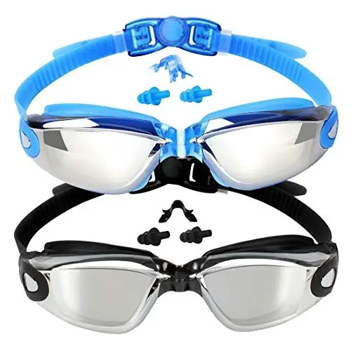 Детские плавательные очки EverSport Kids Swim Goggles, упаковка из 2 штук, для детей и подростков, противотуманные, с защитой от ультрафиолета, для возраста 4-16 лет - Modazone