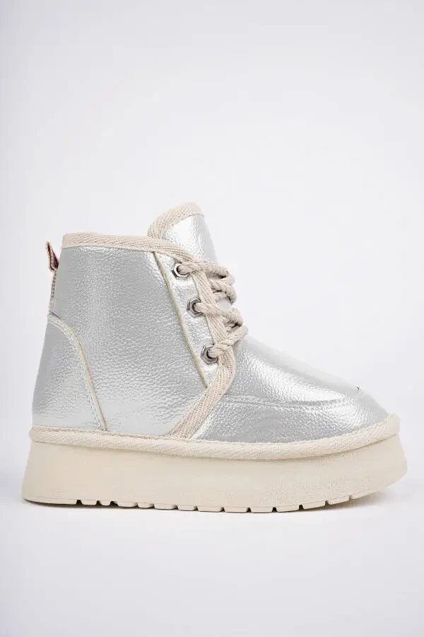 Детские повседневные мини-ботинки с пушистой подкладкой. - 5