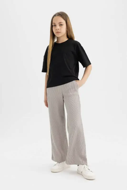 Детские прямые вафельные брюки C4596A824SM - 2