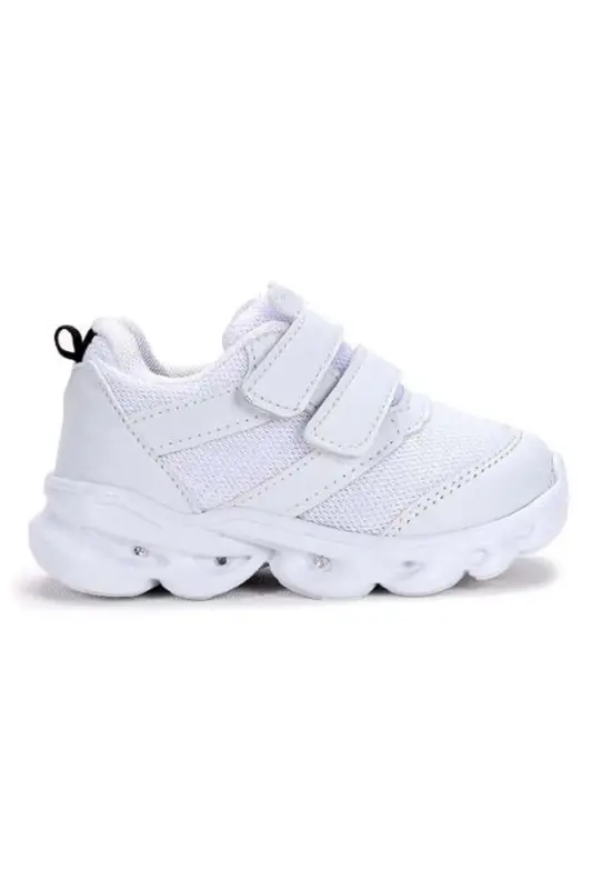Детские спортивные кроссовки Cool Caty с подсветкой Белые - 5