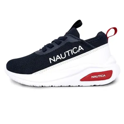 Детские спортивные кроссовки Nautica со шнуровкой-резинкой — удобная обувь для мальчиков и девочек — стильные и поддерживающие кроссовки для активных детей (для подростков, детей младшего возраста и малышей) - NAUTICA (1)