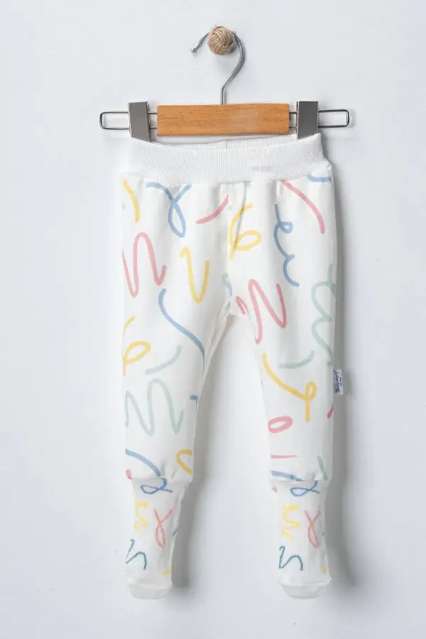 Детские штаны с цифровыми носками в полоску - 1