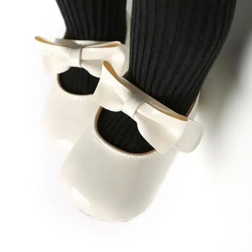 Baby Girls Mary Jane Flats Shoes with Non-Slip Soft Sole Toddler First Walkers Newborn Princess Dress Shoes - 2