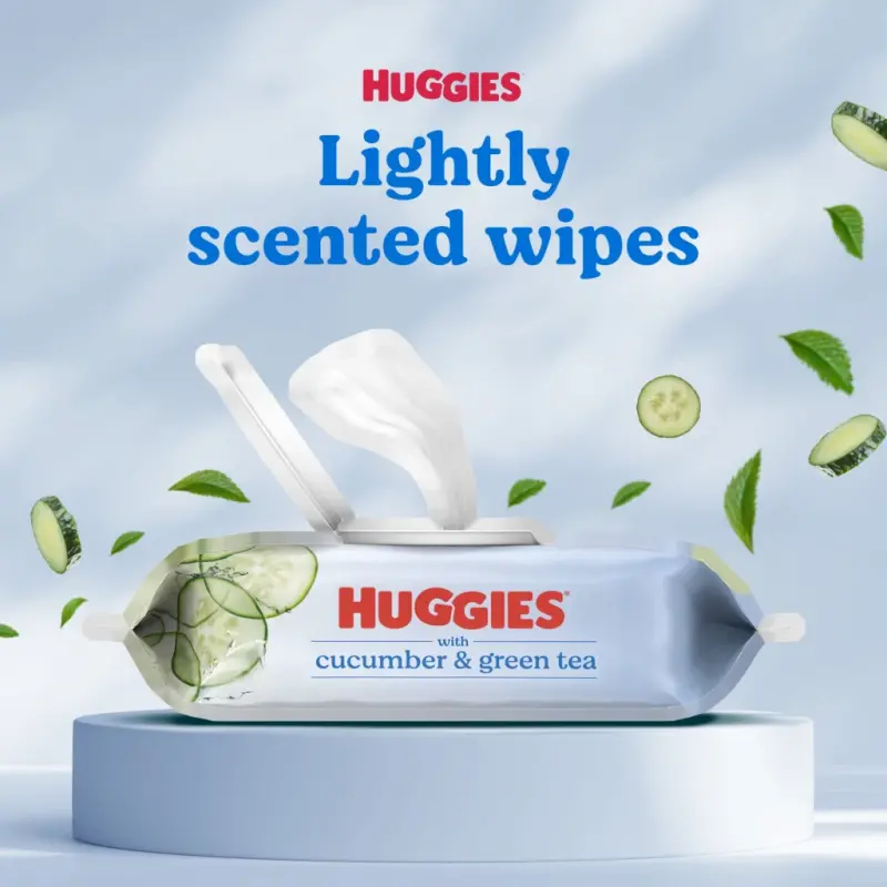Детские влажные салфетки Huggies Natural Care Refreshing для чувствительной кожи, 3 упаковки Flip-Top (всего 168 салфеток) - 2