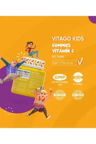 Детские жевательные мармеладные витамины C, 60 штук - 5