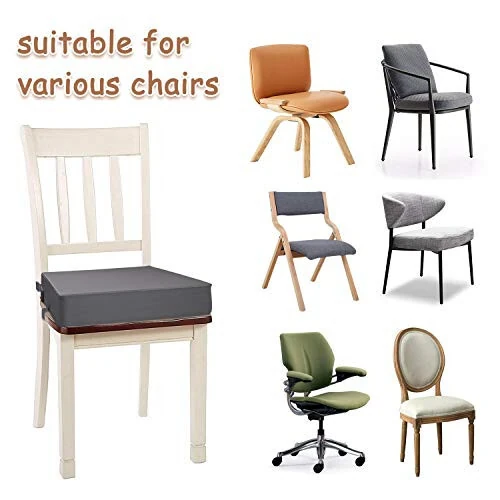 Детский бустер для обеденного стола, моющийся PU, двойные безопасные ремни, нескользящее дно, бустер для обеденного стола для малышей, портативная увеличивающая подушка для путешествий (серый) - 18