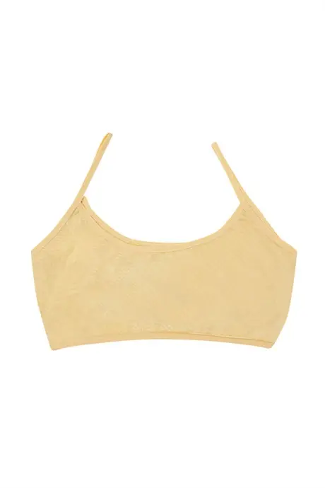 Детский девчачий набор из 6 разноцветных бюстгальтеров с хлопковой подкладкой из лайкры, без вставок, молодая девушка - 4