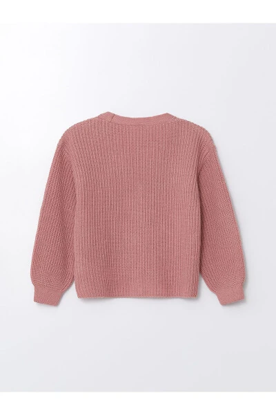 Детский кардиган LCW с V-образным вырезом для девочек - 6