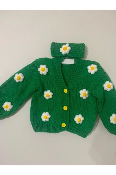 Детский кардиган с цветами - EL ÖRGÜSÜ CİCİ BEBE