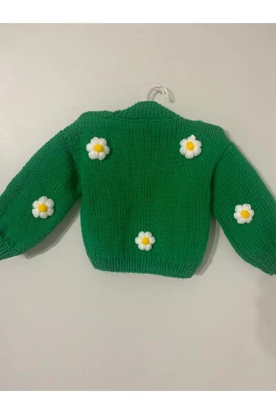 Детский кардиган с цветами - 5