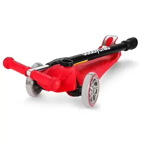 Детский кикборд, 3-колесный самокат для детей, игрушка для детей ясельного возраста, регулируемая высота, противоскользящая дека, мигающие колеса, для мальчиков/девочек 3-12 лет - 3