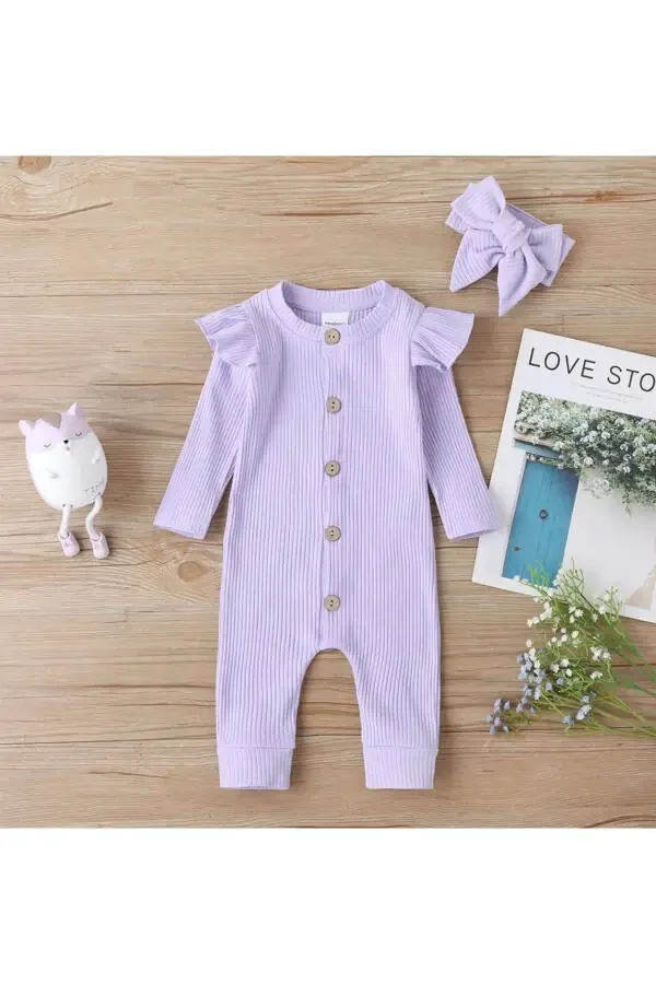 Детский комбинезон для девочек с длинным рукавом из флиса 100% хлопка - 5