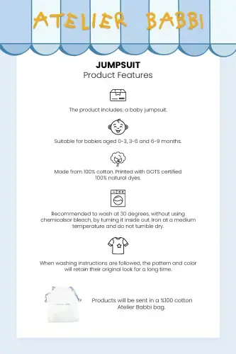 Детский комбинезон - Икат / Розовый - 7