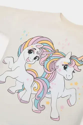 Детский комплект из двух предметов с принтом единорога: футболка с длинным рукавом и леггинсы-дудочки E5558a525sp - 4