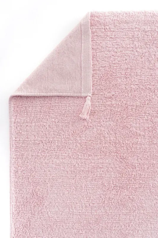 Детский коврик Cool Cotton Ccn пудрового цвета, машинная стирка, нескользящая основа, натуральный хлопковый тканый - 4