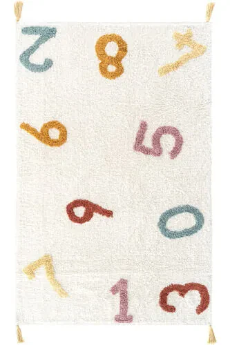 Детский коврик из натурального хлопка Cotton CCN 02 Multy XW с нескользящей основой, машинная стирка - COOL HALI