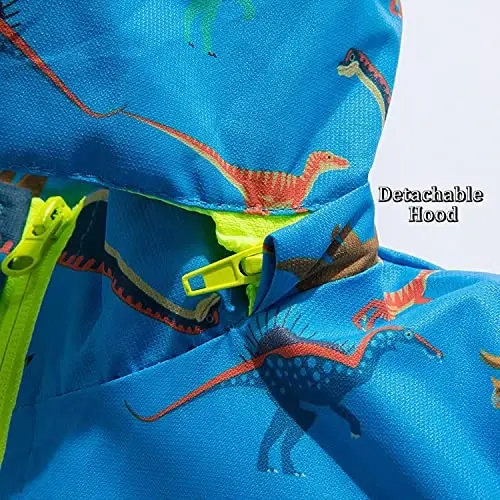 Детский лёгкий дождевик Ovovod Boys с капюшоном, который можно отстегнуть. - 5