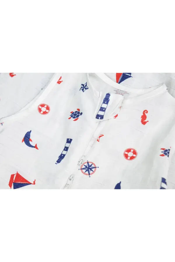 Детский летний весенний спальный мешок сертифицированный Oeko-tex муслиновый 0,5 Tog - 4