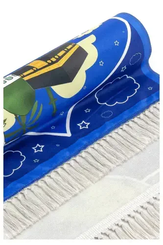 Детский молитвенный коврик с цифровой печатью - Kabeli с воздушными шарами, темно-синий цвет - 44 X 78 см - Kabeli с воздушными шарами, темно-синий - 4