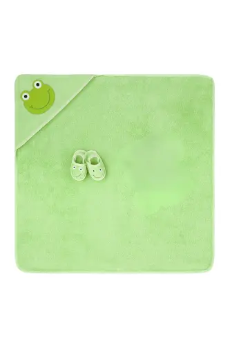 Детский набор полотенец, пеленок и конвертов Frog-GREEN - 7
