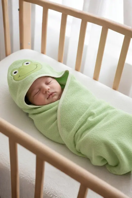Детский набор полотенец, пеленок и конвертов Frog-GREEN - 5