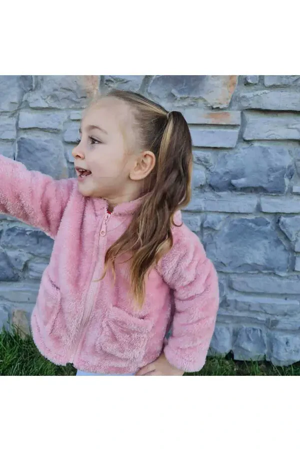 Детский плюшевый свитер с капюшоном - 1