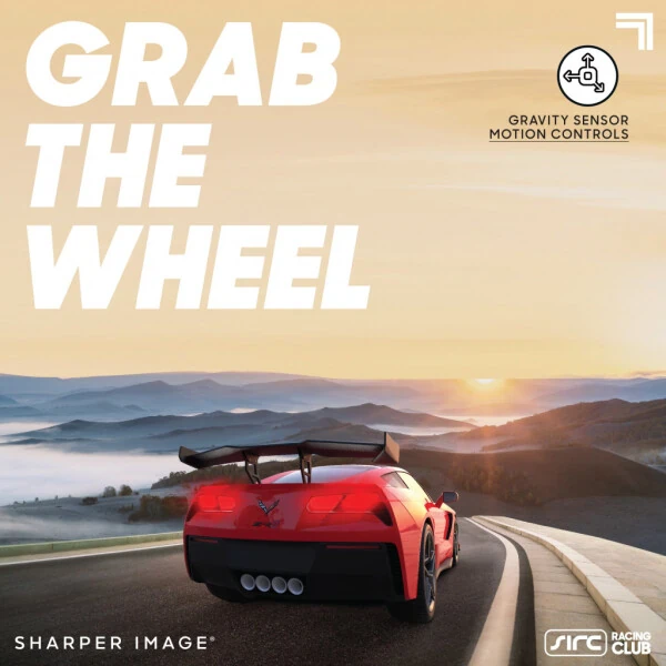 Детский радиоуправляемый Chevrolet Corvette от Sharper Image® с датчиком гравитации и светодиодной подсветкой, красно-чёрный - 5