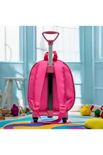 Детский сад Детский сад Детский чемодан Рюкзак Тележка на колесиках-синий - 3