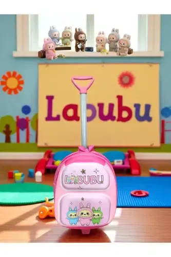 Детский сад Ясли Детский чемодан Рюкзак Чемодан на колесиках - Розовый - 6