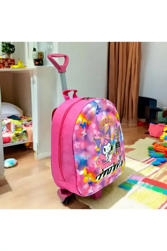 Детский сад Ясли Детский чемодан Рюкзак Тележка на колесиках-kuromii - 3