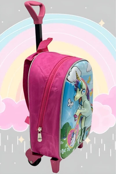 Детский садик Ясли Тягач Unicorn Pony Лошадь Печатная 3-6 лет 3d Рельефный Рюкзак для школы - 5