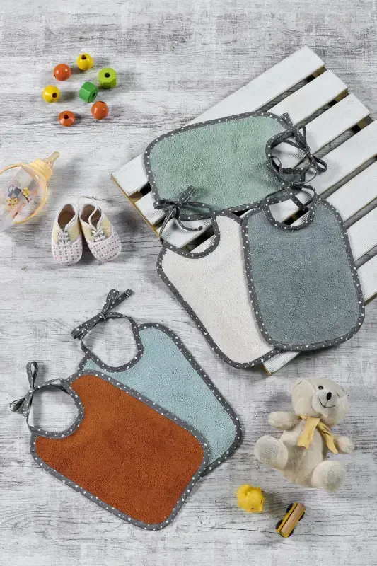 Детский слюнявчик, мягкая бамбуково-хлопковая смесь, 5 штук - EIFIN