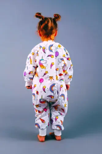 Детский спальный мешок из органического хлопка без наполнителя, зимний, с длинным рукавом, двойной слой, 100% хлопок поплин, Lollipop - 3