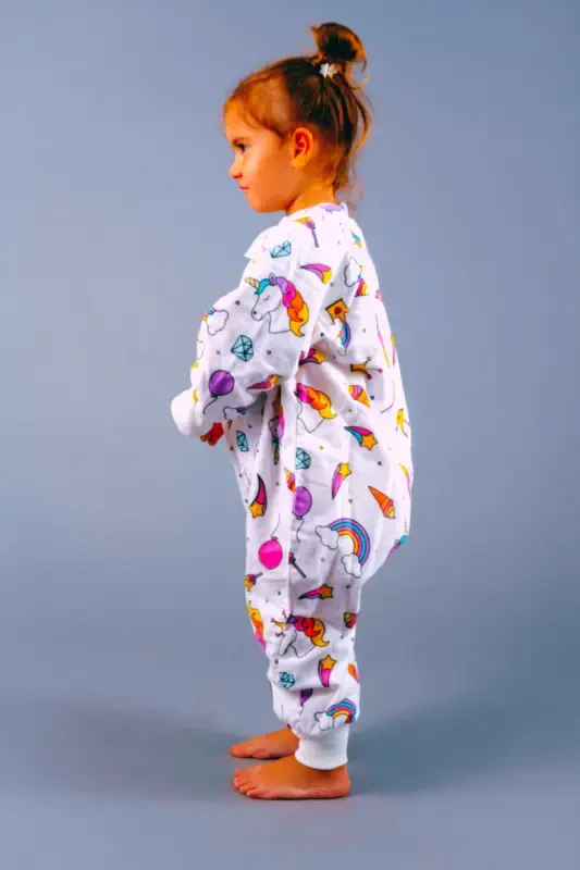 Детский спальный мешок из органического хлопка без наполнителя, зимний, с длинным рукавом, двойной слой, 100% хлопок поплин, Lollipop - 4