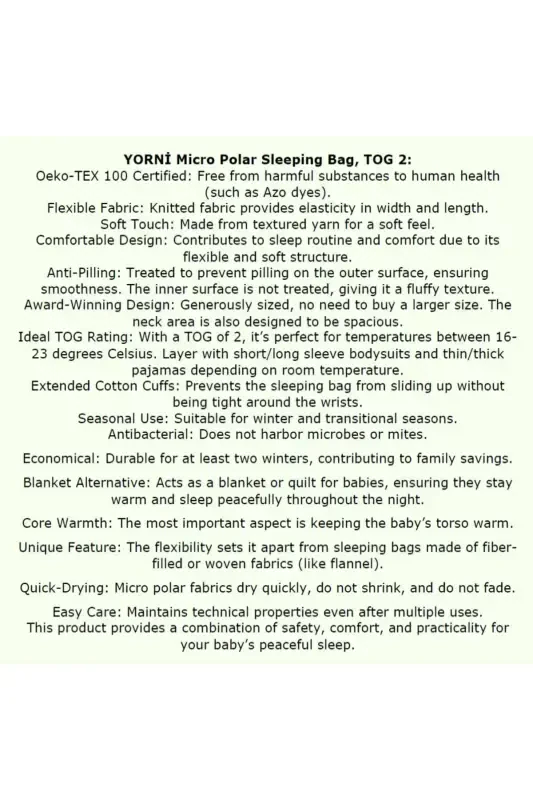 Детский спальный мешок с длинным рукавом из микрофлиса Oeko-tex с вышивкой Tog 2 - 3