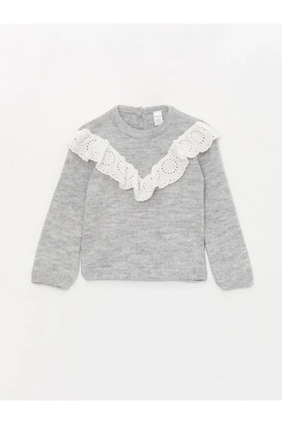 Детский свитер LCW с воротником поло, длинный рукав, для девочек - LC WAIKIKI