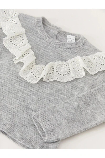 Детский свитер LCW с воротником поло, длинный рукав, для девочек - 3