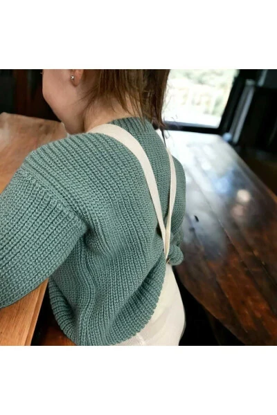 Детский свитер оверсайз с воротником-гольфом - BEBEĞİME ÇORAP (1)