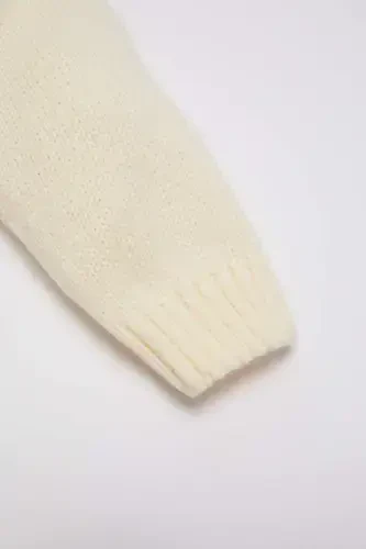 Детский свитер с рисунком для девочек с воротником-стойкой C8418A524WN - 4