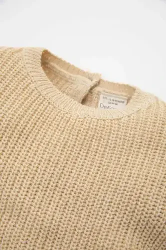 Детский свитер с воротником-гольфом для девочек - DEFACTO (1)