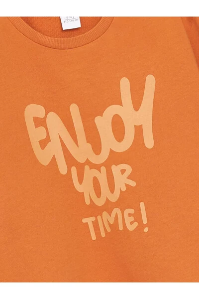 Детский свитшот LCW с длинным рукавом, круглой горловиной и принтом для мальчиков 2 шт. - 6