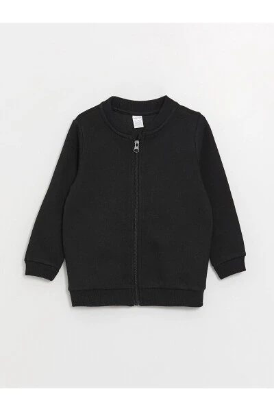 Детский свитшот LCW с воротником-гольфом, длинным рукавом, базовой моделью, на молнии для мальчиков - LC WAIKIKI