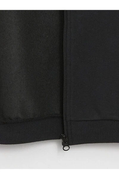 Детский свитшот LCW с воротником-гольфом, длинным рукавом, базовой моделью, на молнии для мальчиков - LC WAIKIKI (1)