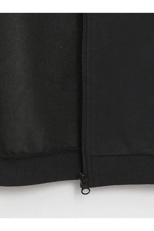 Детский свитшот LCW с воротником-гольфом, длинным рукавом, базовой моделью, на молнии для мальчиков - 2