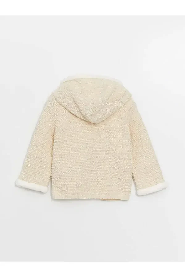Детский трикотажный кардиган с капюшоном для девочки LCW - 5