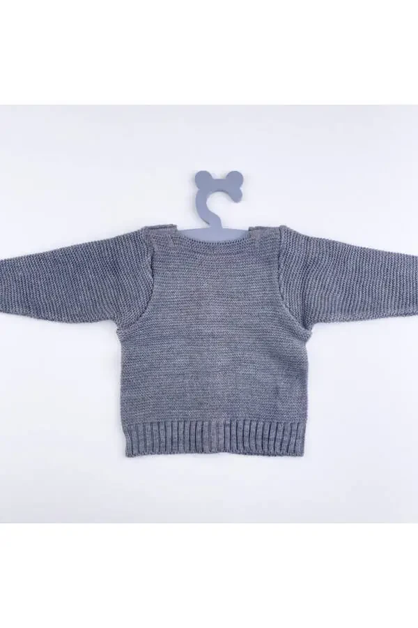 Детский трикотажный жилет серого цвета - 2