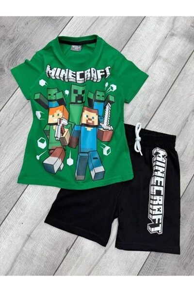 Детский хлопковый костюм с шортами Новый сезон - MINECRAFT