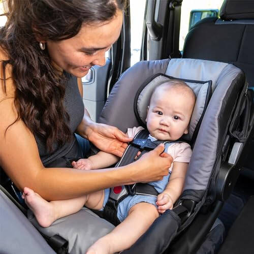 Детское автокресло Baby Trend EZ Lift 35 Plus с эргономичной легкой задней опорой, многопозиционной базой и удобным чехлом, цвет: штормовой серый/черный - 5